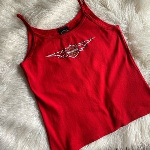 VINTAGE Harley Davidson Red Tank Top